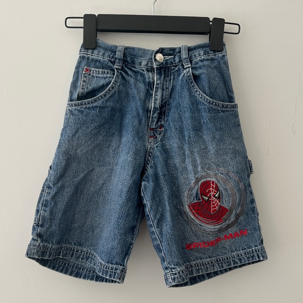 Y2K Spider-Man 2 Kids Denim Shorts